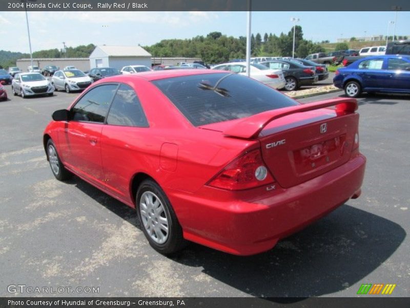 Rally Red / Black 2004 Honda Civic LX Coupe