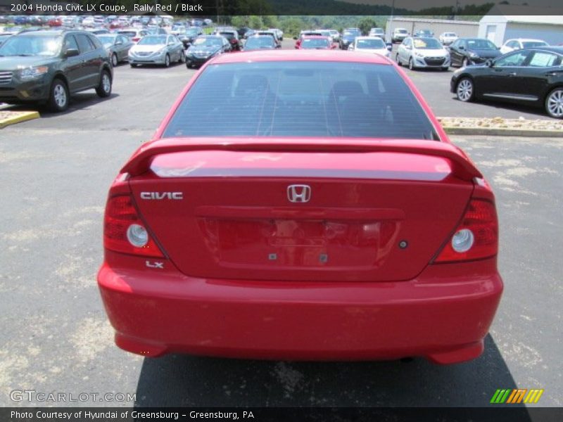 Rally Red / Black 2004 Honda Civic LX Coupe