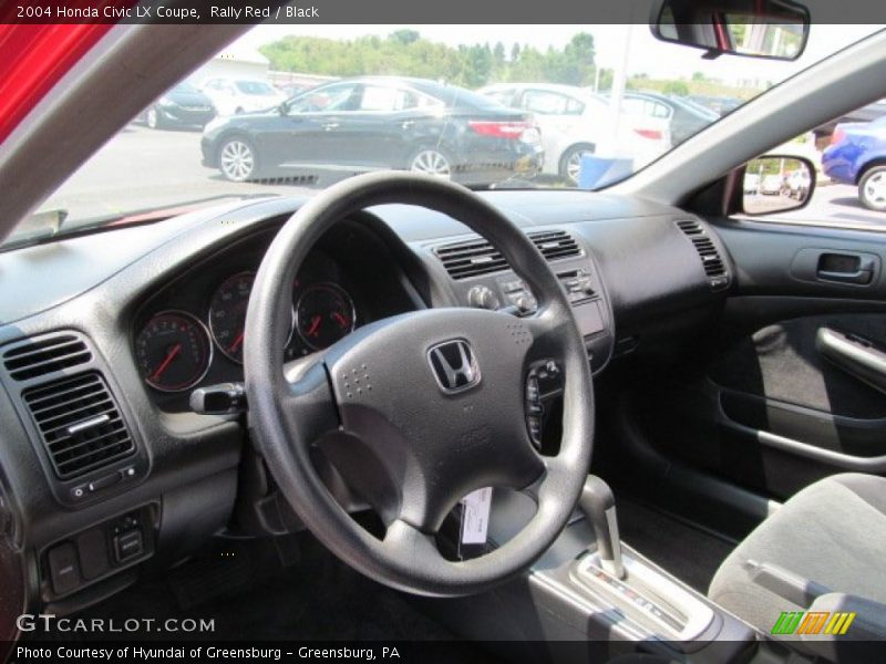 Rally Red / Black 2004 Honda Civic LX Coupe