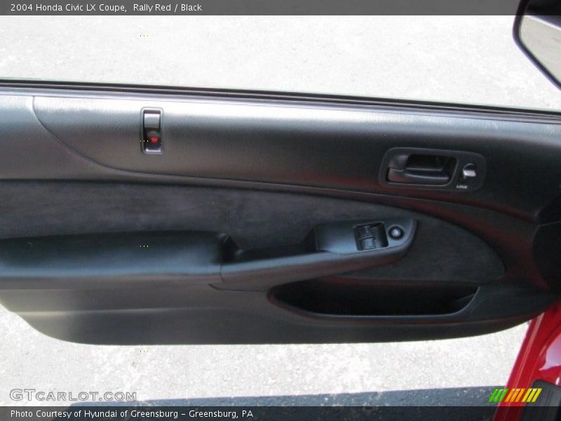 Rally Red / Black 2004 Honda Civic LX Coupe