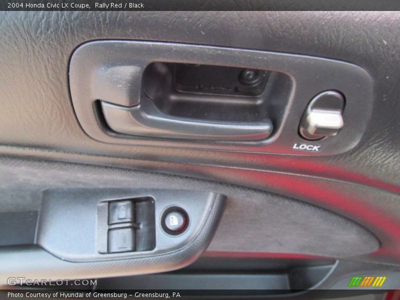 Rally Red / Black 2004 Honda Civic LX Coupe