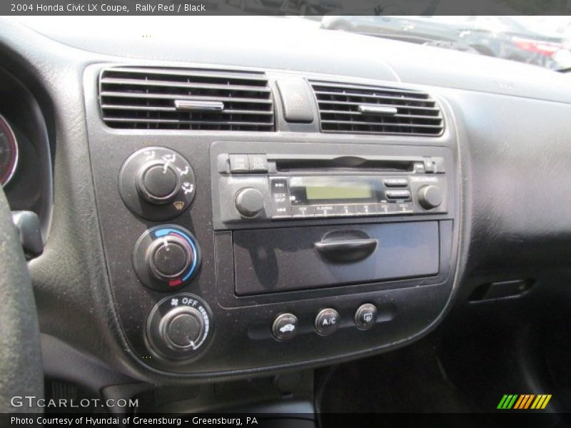 Rally Red / Black 2004 Honda Civic LX Coupe