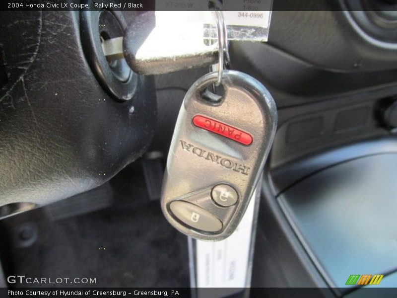 Rally Red / Black 2004 Honda Civic LX Coupe