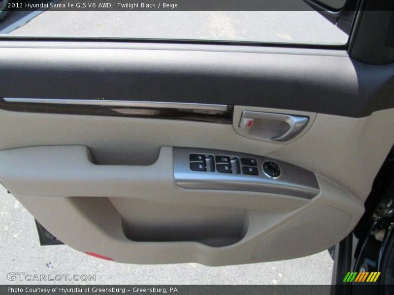 Twilight Black / Beige 2012 Hyundai Santa Fe GLS V6 AWD