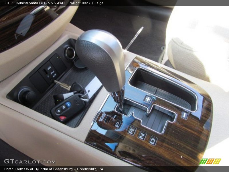 Twilight Black / Beige 2012 Hyundai Santa Fe GLS V6 AWD