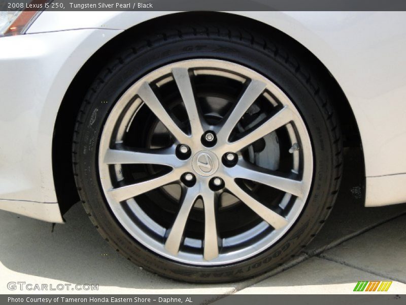 Tungsten Silver Pearl / Black 2008 Lexus IS 250