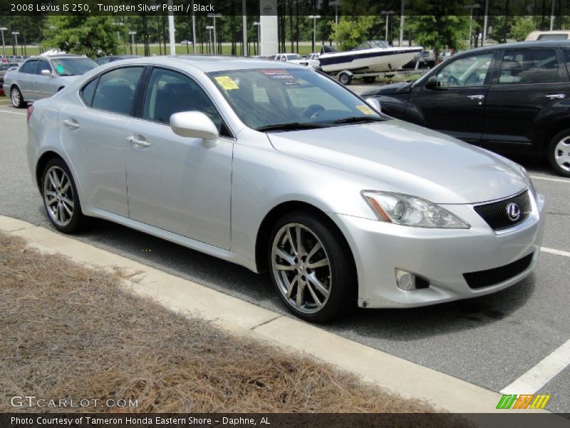 Tungsten Silver Pearl / Black 2008 Lexus IS 250