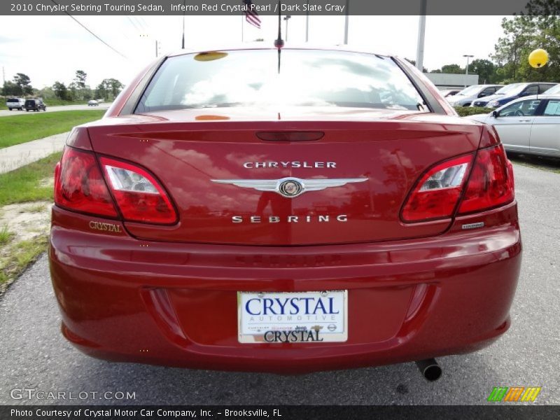 Inferno Red Crystal Pearl / Dark Slate Gray 2010 Chrysler Sebring Touring Sedan