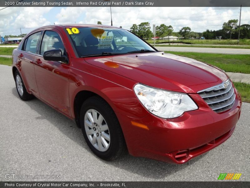 Inferno Red Crystal Pearl / Dark Slate Gray 2010 Chrysler Sebring Touring Sedan