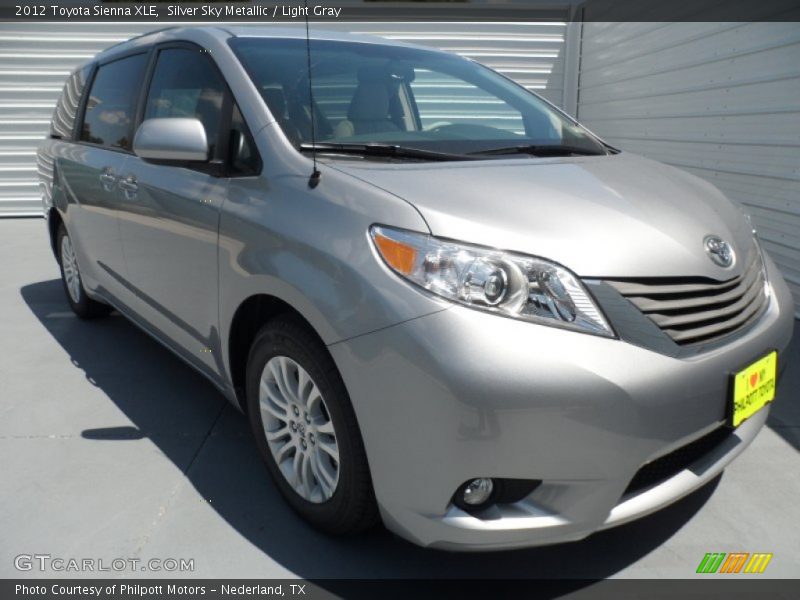 Silver Sky Metallic / Light Gray 2012 Toyota Sienna XLE