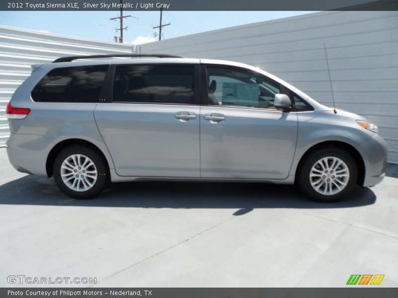 Silver Sky Metallic / Light Gray 2012 Toyota Sienna XLE
