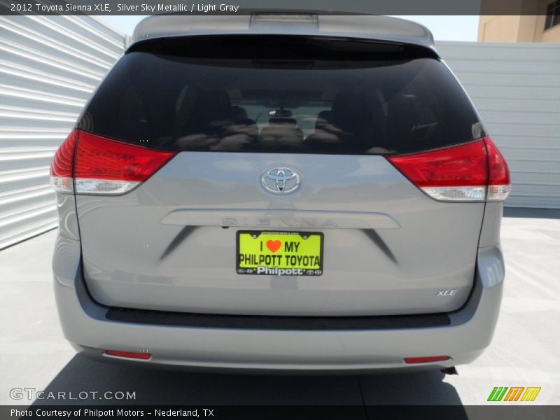 Silver Sky Metallic / Light Gray 2012 Toyota Sienna XLE