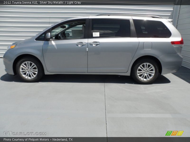 Silver Sky Metallic / Light Gray 2012 Toyota Sienna XLE