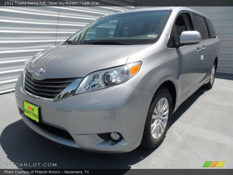 Silver Sky Metallic / Light Gray 2012 Toyota Sienna XLE