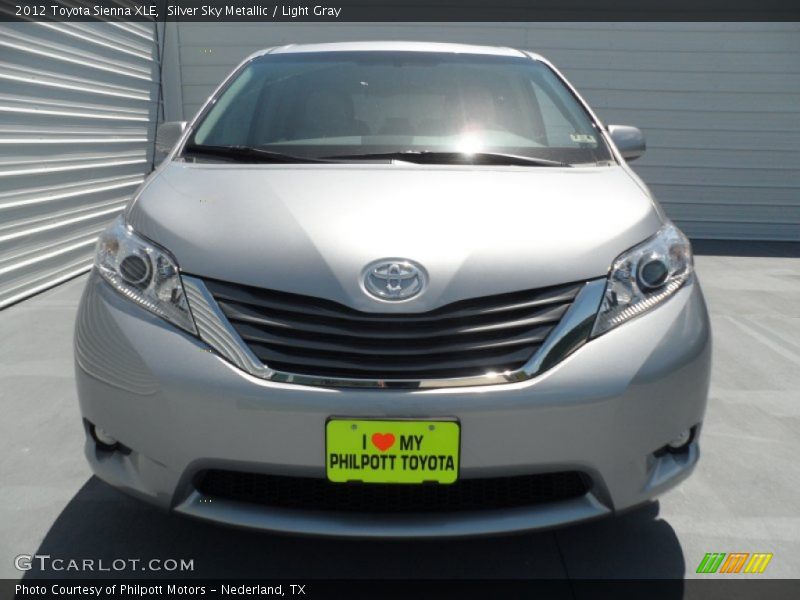 Silver Sky Metallic / Light Gray 2012 Toyota Sienna XLE