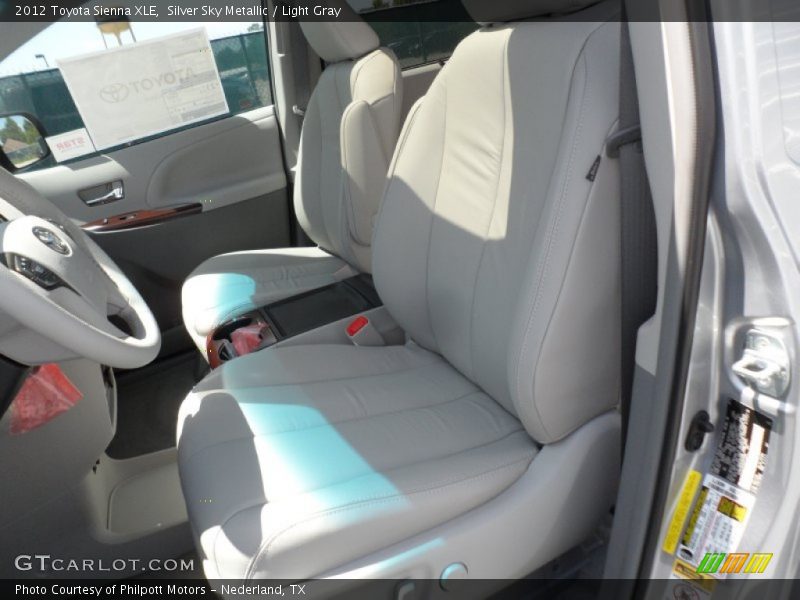 Silver Sky Metallic / Light Gray 2012 Toyota Sienna XLE