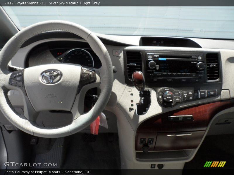 Silver Sky Metallic / Light Gray 2012 Toyota Sienna XLE