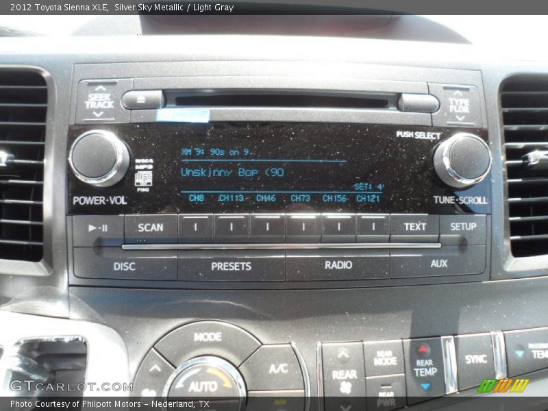 Silver Sky Metallic / Light Gray 2012 Toyota Sienna XLE
