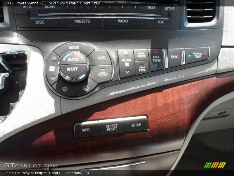 Silver Sky Metallic / Light Gray 2012 Toyota Sienna XLE