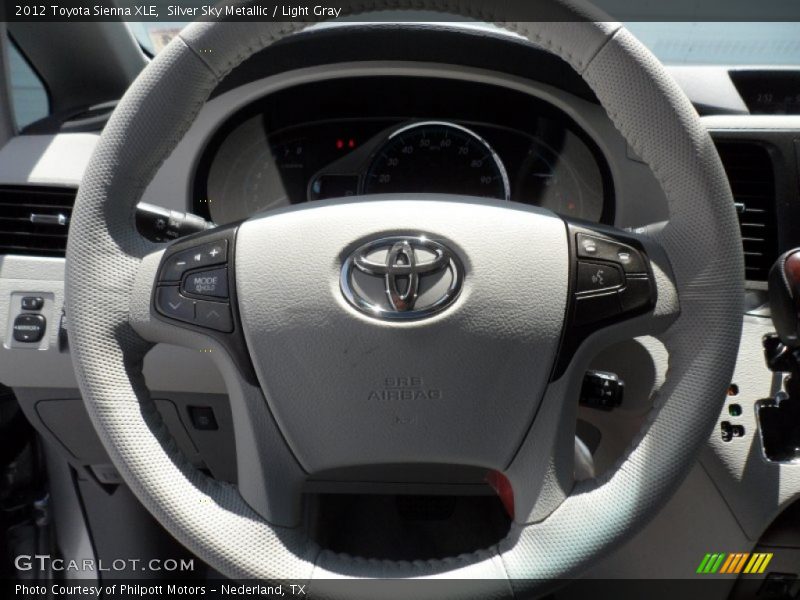 Silver Sky Metallic / Light Gray 2012 Toyota Sienna XLE