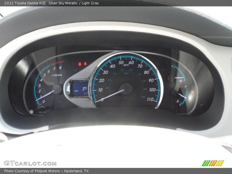 Silver Sky Metallic / Light Gray 2012 Toyota Sienna XLE