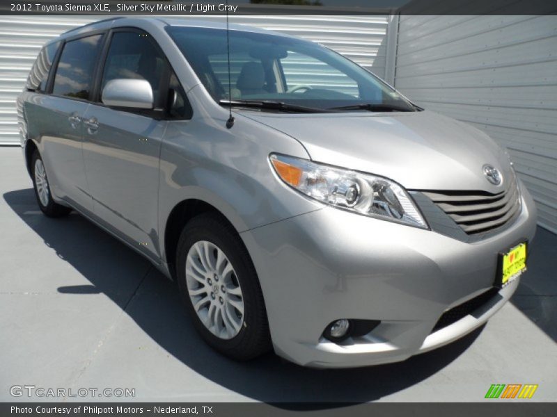 Silver Sky Metallic / Light Gray 2012 Toyota Sienna XLE
