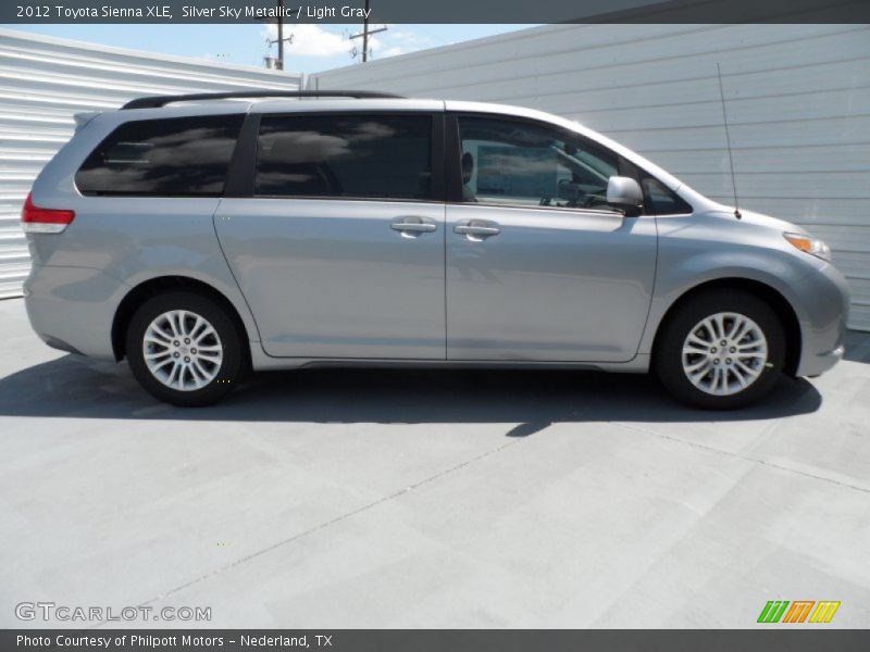 Silver Sky Metallic / Light Gray 2012 Toyota Sienna XLE