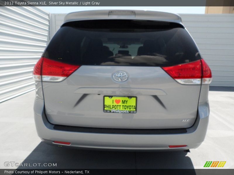 Silver Sky Metallic / Light Gray 2012 Toyota Sienna XLE