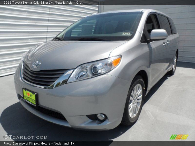 Silver Sky Metallic / Light Gray 2012 Toyota Sienna XLE
