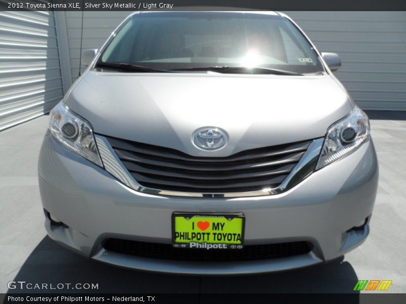 Silver Sky Metallic / Light Gray 2012 Toyota Sienna XLE
