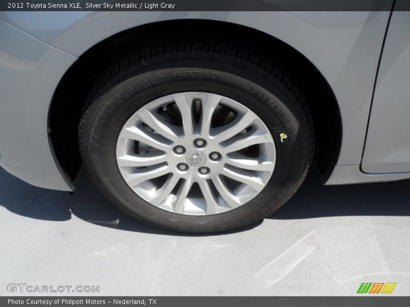 Silver Sky Metallic / Light Gray 2012 Toyota Sienna XLE