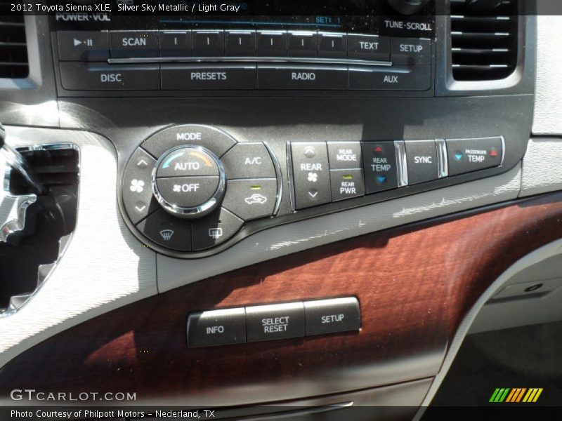Silver Sky Metallic / Light Gray 2012 Toyota Sienna XLE
