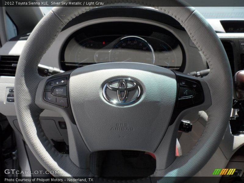 Silver Sky Metallic / Light Gray 2012 Toyota Sienna XLE