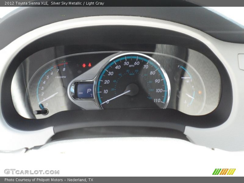 Silver Sky Metallic / Light Gray 2012 Toyota Sienna XLE