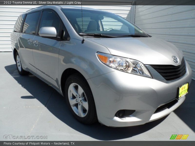 Silver Sky Metallic / Light Gray 2012 Toyota Sienna LE