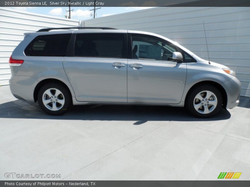 Silver Sky Metallic / Light Gray 2012 Toyota Sienna LE