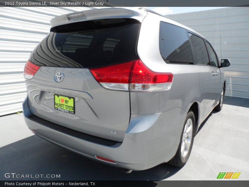 Silver Sky Metallic / Light Gray 2012 Toyota Sienna LE