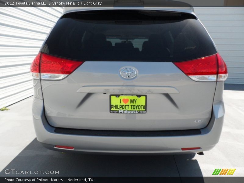 Silver Sky Metallic / Light Gray 2012 Toyota Sienna LE