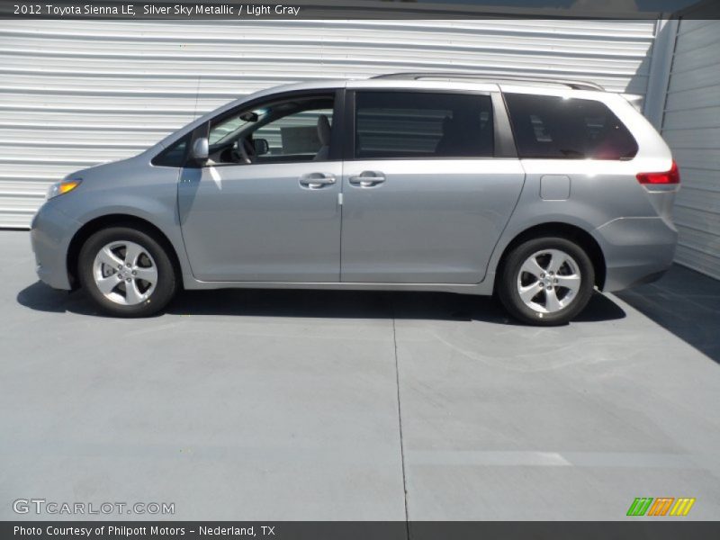 Silver Sky Metallic / Light Gray 2012 Toyota Sienna LE