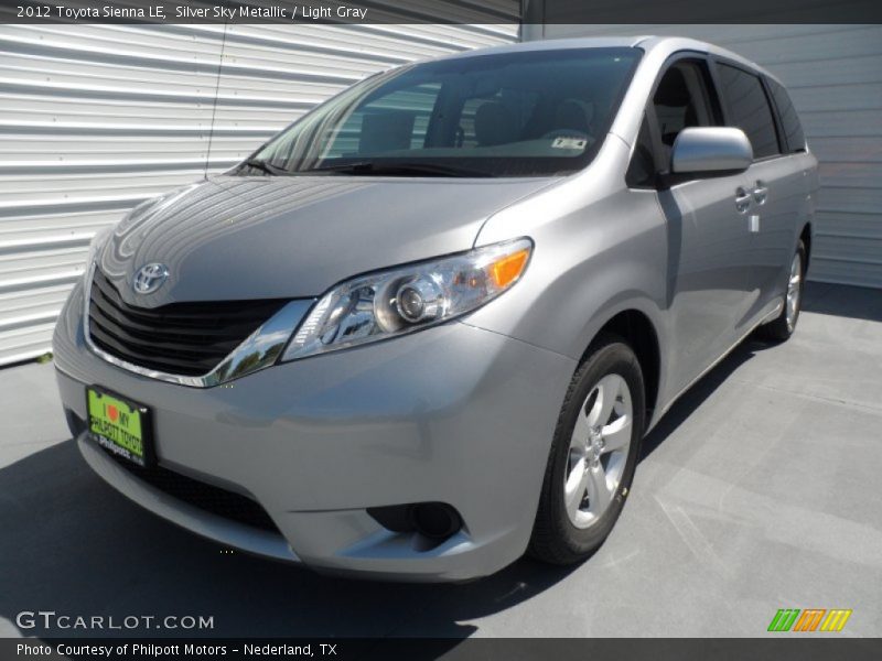 Silver Sky Metallic / Light Gray 2012 Toyota Sienna LE