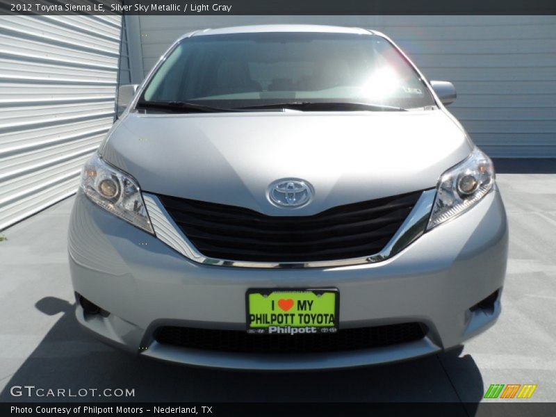 Silver Sky Metallic / Light Gray 2012 Toyota Sienna LE