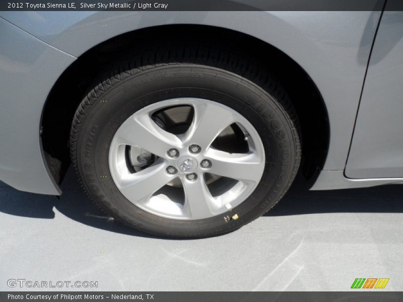 Silver Sky Metallic / Light Gray 2012 Toyota Sienna LE