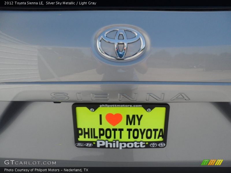 Silver Sky Metallic / Light Gray 2012 Toyota Sienna LE