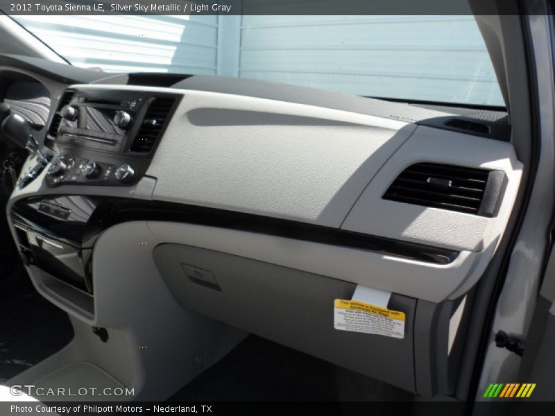 Silver Sky Metallic / Light Gray 2012 Toyota Sienna LE