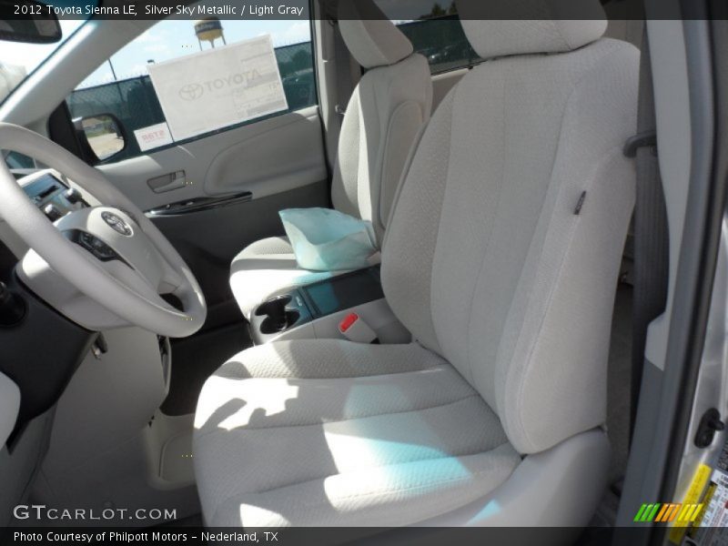 Silver Sky Metallic / Light Gray 2012 Toyota Sienna LE