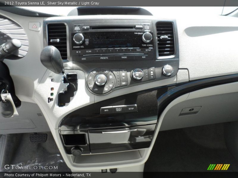 Silver Sky Metallic / Light Gray 2012 Toyota Sienna LE