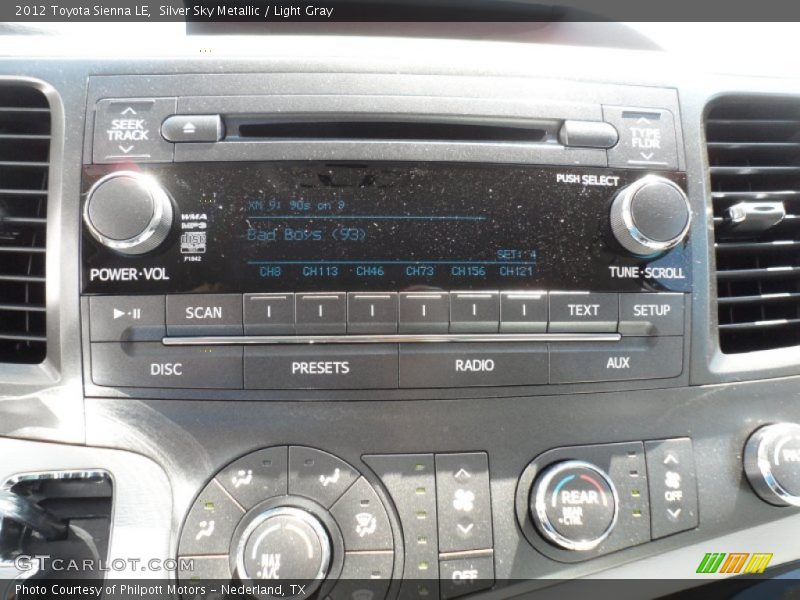 Silver Sky Metallic / Light Gray 2012 Toyota Sienna LE