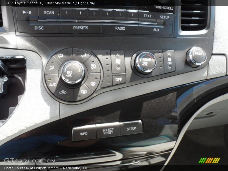 Silver Sky Metallic / Light Gray 2012 Toyota Sienna LE