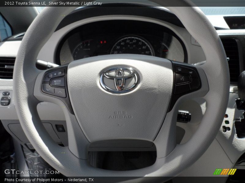 Silver Sky Metallic / Light Gray 2012 Toyota Sienna LE