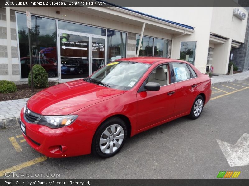 Lightning Red / Ivory 2008 Subaru Impreza 2.5i Sedan